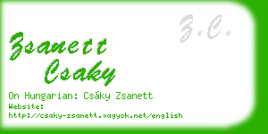 zsanett csaky business card