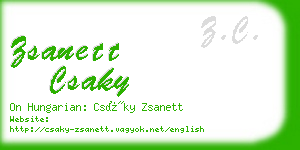 zsanett csaky business card